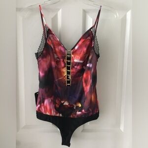 Bebe Salma Multicolor Beaded Women's bodysuit Small $92